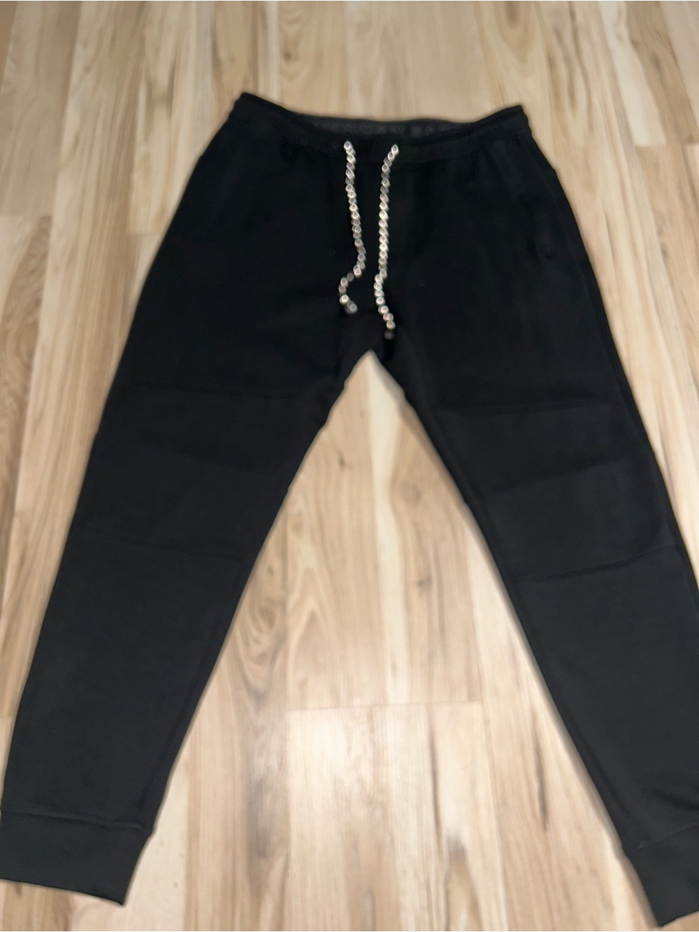 American Eagle Outfitters Black Jogger Pants with Contrast Drawstring